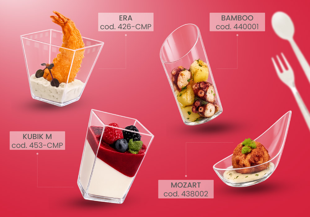 Le monoporzioni compostabili per il finger food
